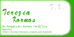 terezia kormos business card